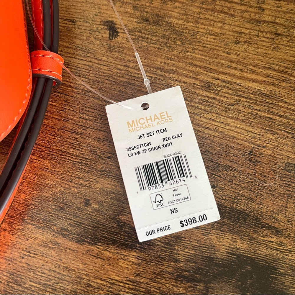 Michael Kors Vibrant Orange Ombré Crossbody Bag - Picture 5 of 8